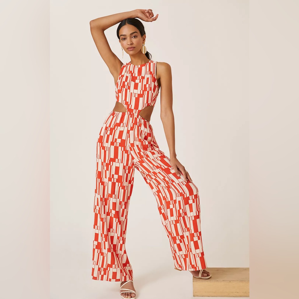 Anthropologie Corey Lynn Calter Cutout Wide-Leg Jumpsuit Nwt